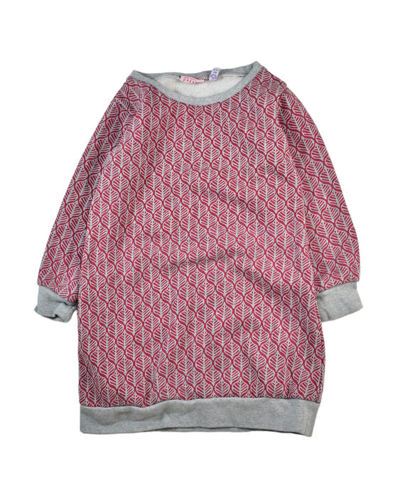 A Red Long Sleeve Tops from Bakker Made with Love in size 6T for girl. (Front View)
