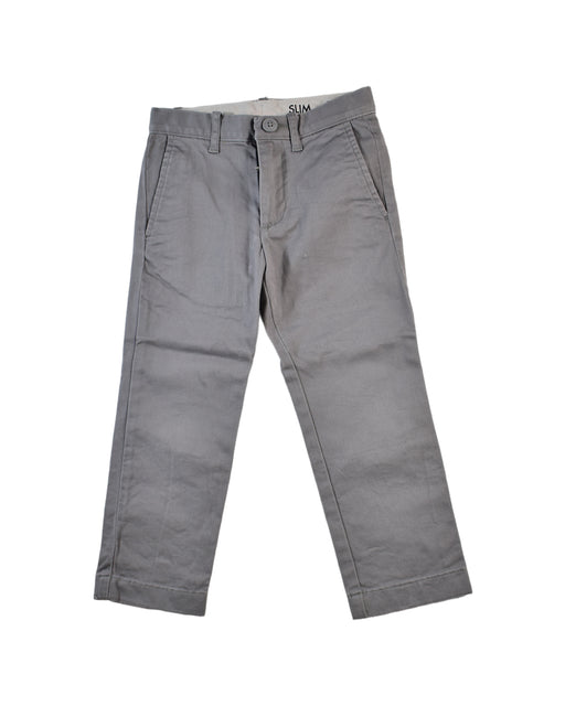 A Grey Casual Pants from Crewcuts in size 4T for boy. (Front View)