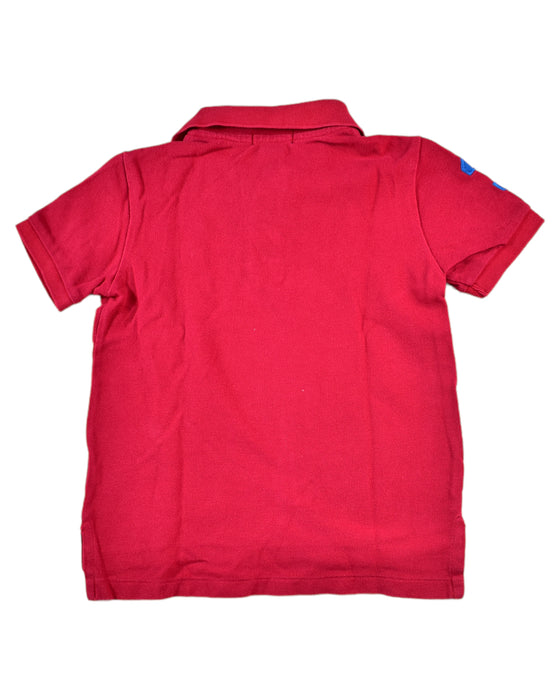 A Red Short Sleeve Polos from Polo Ralph Lauren in size 4T for boy. (Back View)