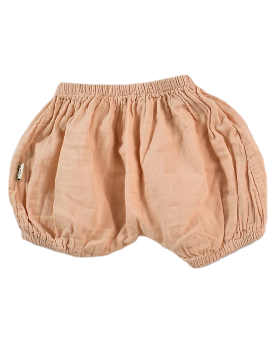 A Beige Bloomers from Poudre Organic in size 6-12M for girl. (Back View)