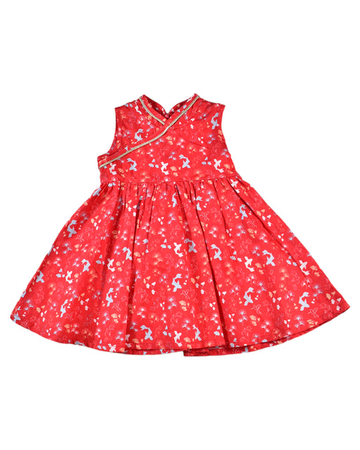 A Red Sleeveless Dresses from Elly in size 12-18M for girl. (Front View)