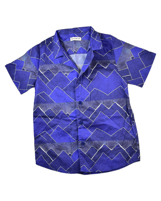 A Blue Shirts from Wolf & Rita in size 6T for boy. (Front View)
