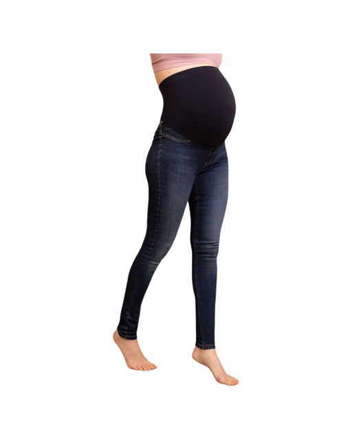 A Black Jeans from Seraphine in size S for maternity. (Front View)