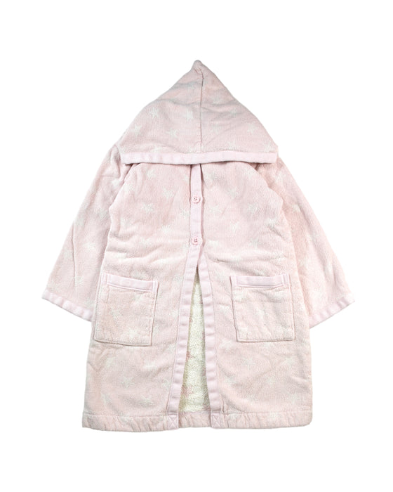 A Pink Bathrobes from Petit Bateau in size 5T for girl. (Front View)