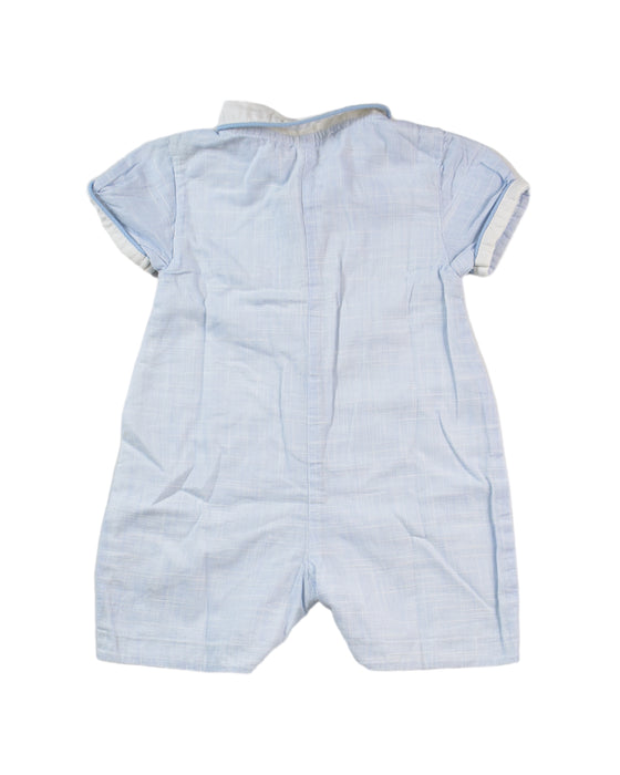A Blue Short Sleeve Rompers from Chateau de Sable in size 0-3M for boy. (Back View)