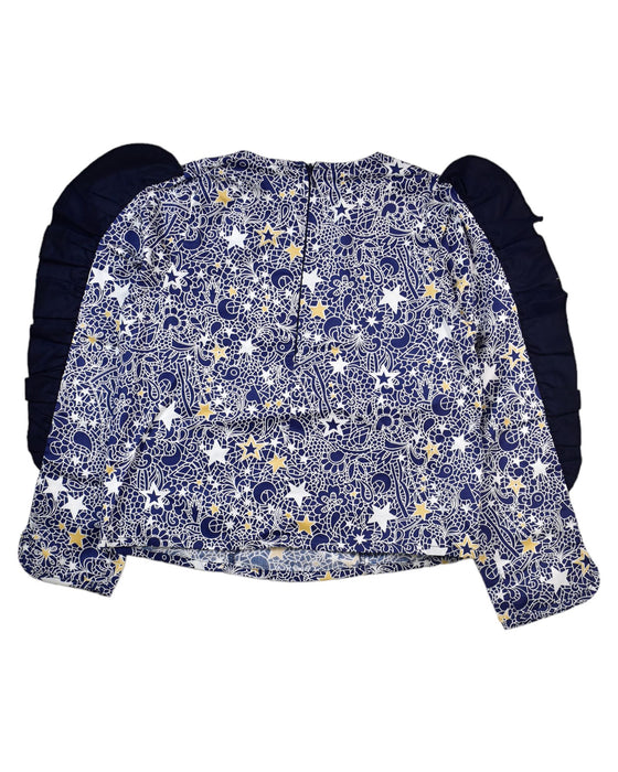 A Blue Long Sleeve Tops from Jessie and James in size 6T for girl. (Back View)