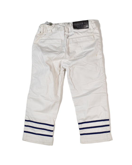A White Casual Pants from Junior Gaultier in size 4T for boy. (Back View)