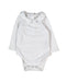 A White Long Sleeve Bodysuits from Chateau de Sable in size 0-3M for neutral. (Front View)