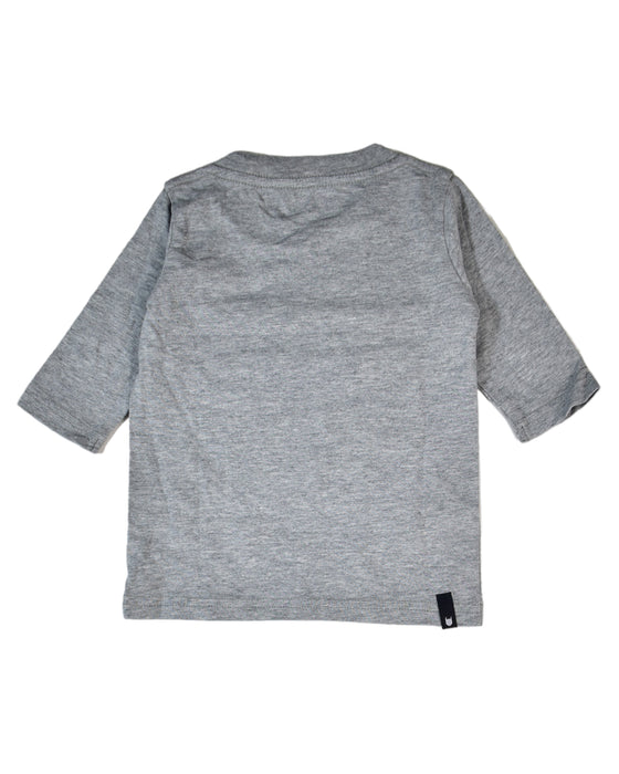 A Grey Long Sleeve Tops from Mini Munster in size 3-6M for boy. (Back View)