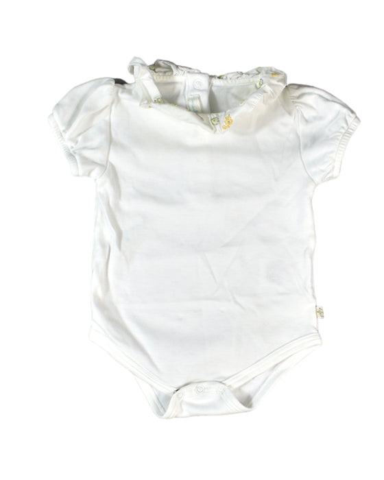 A White Short Sleeve Bodysuits from Marie Chantal in size 3-6M for boy. (Front View)