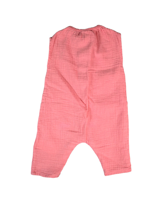 A Pink Sleeveless Jumpsuits from Bonpoint in size 3-6M for girl. (Back View)