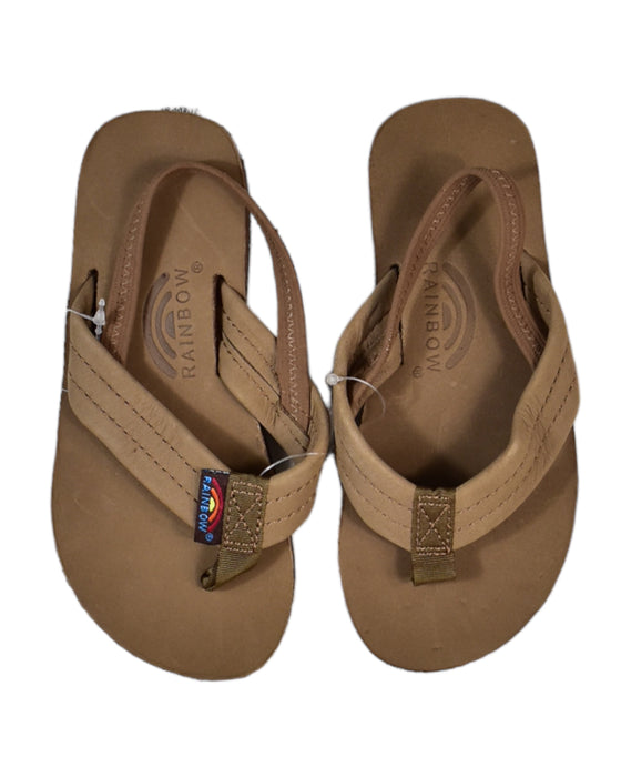 A Brown Sandals from Rainbow Club in size 6T for boy. (Back View)