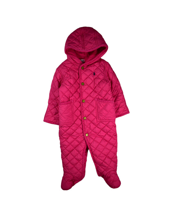 A Pink Snowsuits from Ralph Lauren in size 6-12M for girl. (Front View)