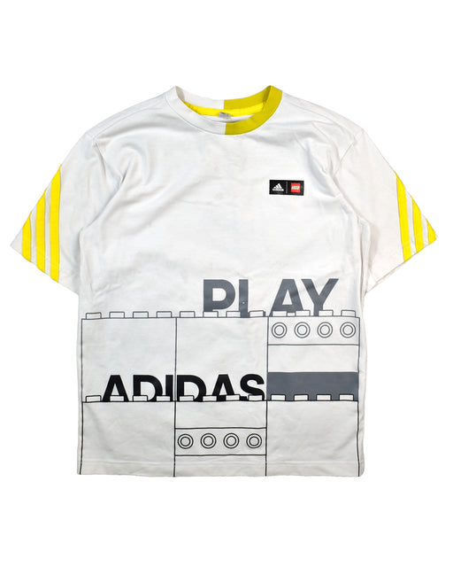 A White Short Sleeve T Shirts from Adidas in size 9Y for boy. (Front View)