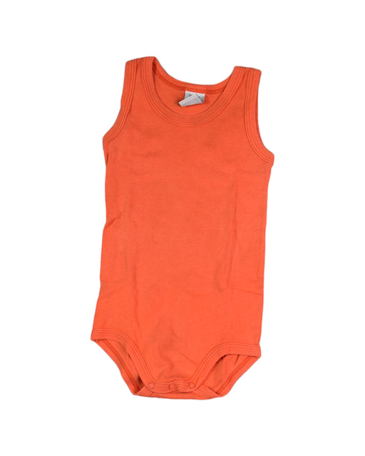 A Orange Bodysuits from Petit Bateau in size 6-12M for neutral. (Front View)