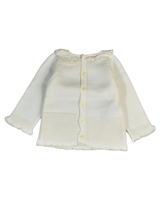 A White Long Sleeve Tops from Paz Rodriguez in size 3-6M for girl. (Back View)
