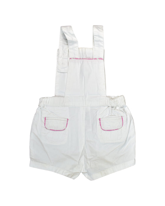 A White Overall Shorts from Jacadi in size 12-18M for girl. (Back View)