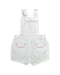 A White Overall Shorts from Jacadi in size 12-18M for girl. (Back View)