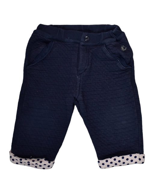 A Navy Casual Pants from Petit Bateau in size 6-12M for boy. (Front View)