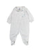A White Onesies from Petit Bateau in size 3-6M for neutral. (Front View)