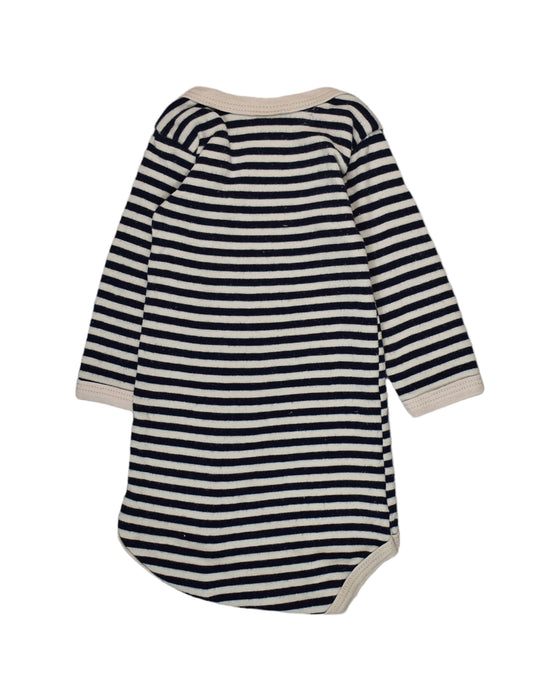 A White Bodysuits from Petit Bateau in size 0-3M for boy. (Back View)