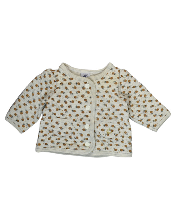 A Brown Cardigans from Petit Bateau in size 0-3M for girl. (Front View)