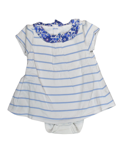 A White Bodysuits from Jacadi in size 3-6M for girl. (Front View)