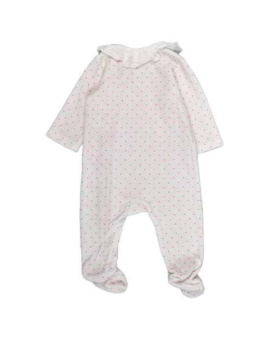 A White Onesies from Jacadi in size 0-3M for girl. (Back View)