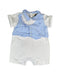 A White Rompers from Armani in size 0-3M for boy. (Front View)