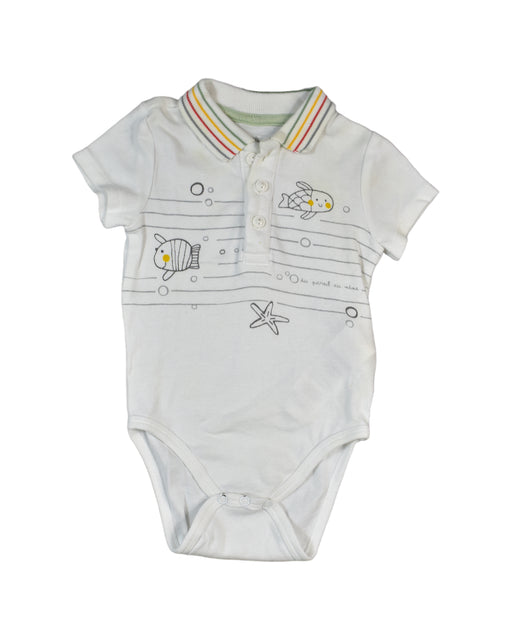 A White Bodysuits from Du Pareil au même in size 3-6M for boy. (Front View)