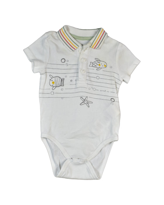 A White Bodysuits from Du Pareil au même in size 3-6M for boy. (Front View)