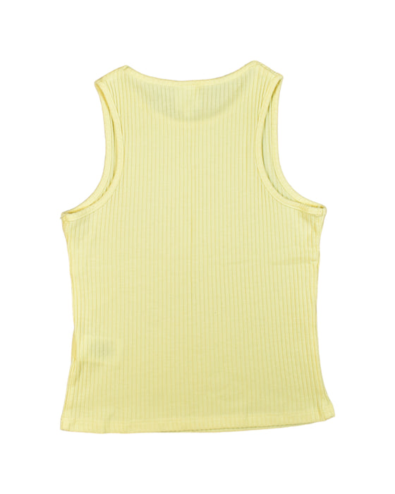 A Yellow Sleeveless Tops from Seed in size 10Y for girl. (Back View)