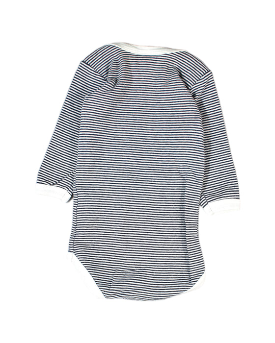 A Black Bodysuits from Petit Bateau in size 0-3M for boy. (Back View)
