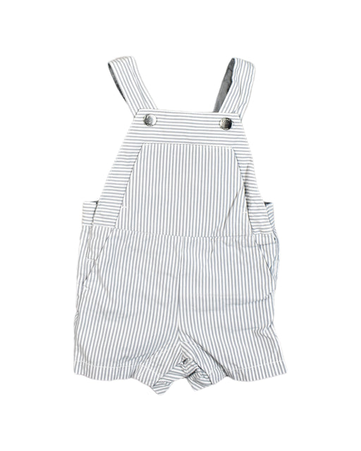 A White Overall Shorts from Jacadi in size 3-6M for boy. (Front View)
