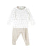 A White Pyjama Sets from Simply Life in size 6-12M for boy. (Front View)