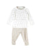 A White Pyjama Sets from Simply Life in size 6-12M for boy. (Front View)