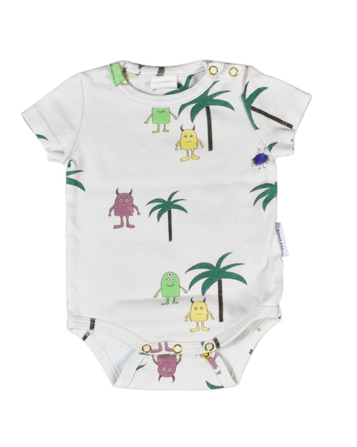 A White Short Sleeve Bodysuits from Sea Apple in size 0-3M for boy. (Front View)