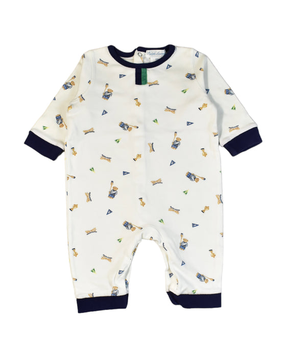 A White Jumpsuits from Ralph Lauren in size 3-6M for boy. (Front View)