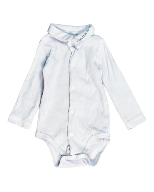 A Blue Bodysuits from Bout'Chou in size 0-3M for boy. (Front View)