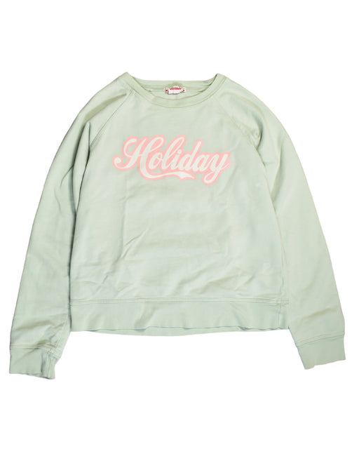 A Green Sweatshirts from Bonpoint in size 12Y for girl. (Front View)