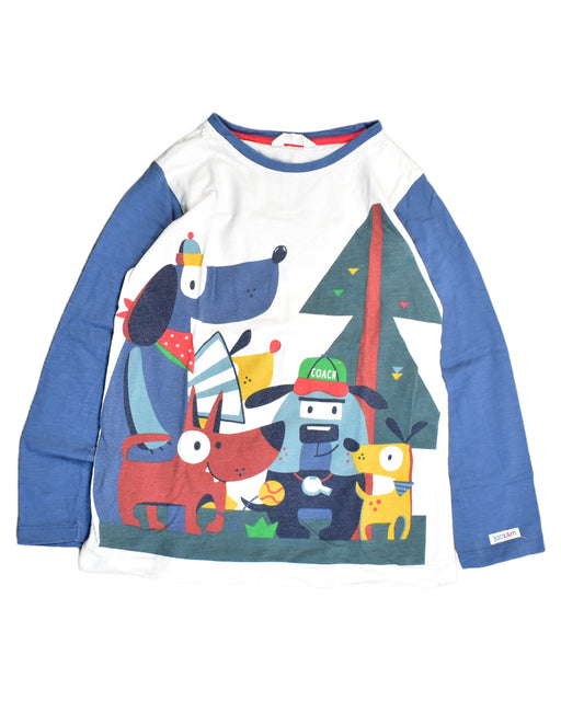 A White Long Sleeve Tops from Jack & Milly in size 6T for boy. (Front View)