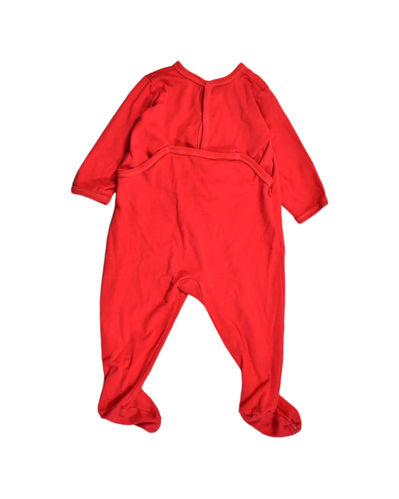 A Red Jumpsuits from Petit Bateau in size 6-12M for boy. (Back View)