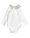 A White Bodysuits from Cyrillus in size 2T for girl. (Front View)