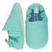 A Blue Slip Ons from Poco Nido in size 18-24M for neutral. (Front View)