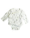 A White Bodysuits from Pehr in size 3-6M for boy. (Front View)