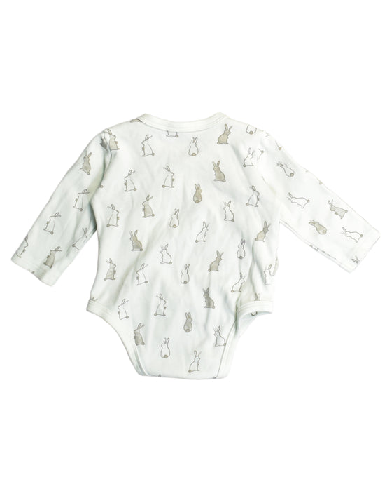 A White Bodysuits from Pehr in size 3-6M for boy. (Back View)