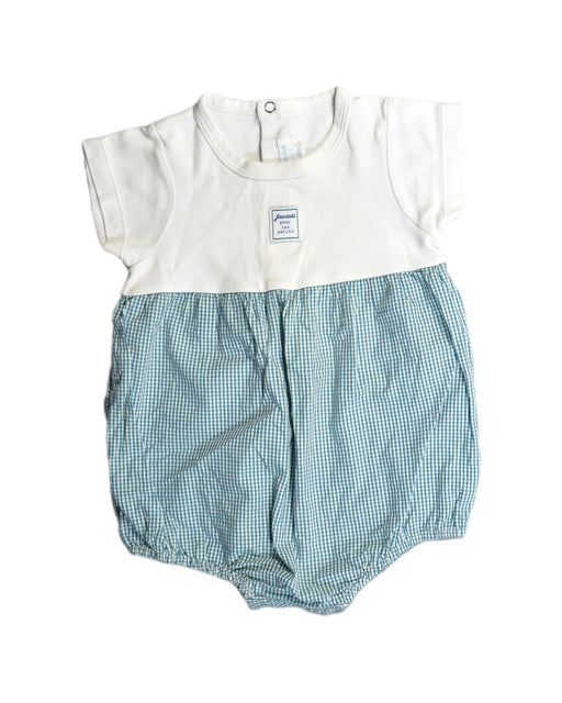 A Blue Bodysuits from Jacadi in size 12-18M for girl. (Front View)