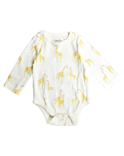 A White Bodysuits from Pehr in size 3-6M for boy. (Front View)