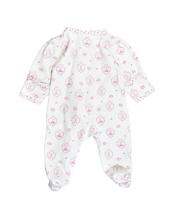 A White Onesies from Kissy Kissy in size Newborn for girl. (Back View)