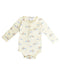 A Yellow Bodysuits from Sea Apple in size 6-12M for boy. (Front View)